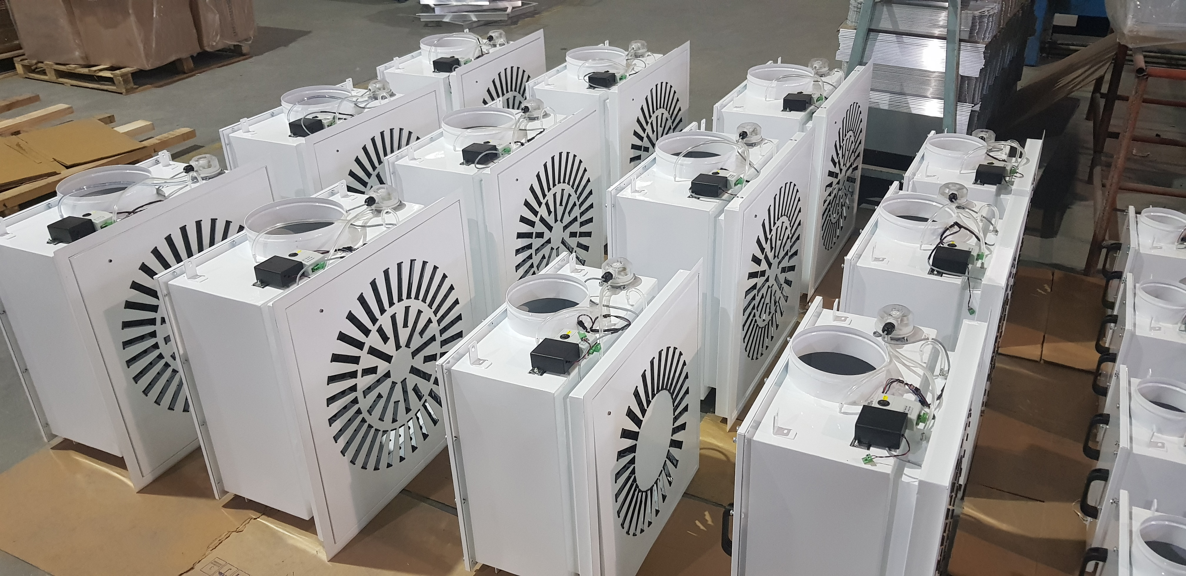 Heat Recovery devices, Laminar Air Flow Units, Hepa Boxes, Hepa-Ulpa Filters Diffussors and Grills etc.