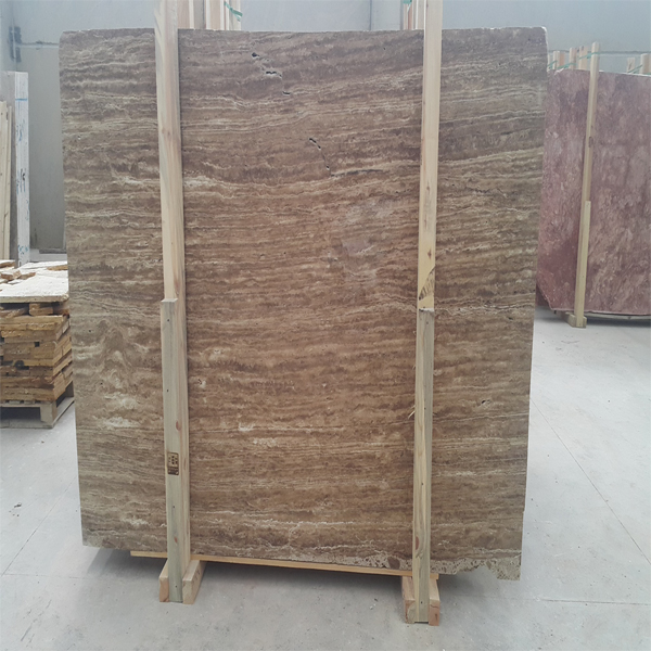 Brown Noche Travertine Slab Vein Cut