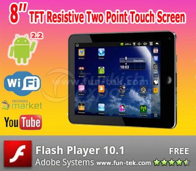 New 8 Inch Tablet PC Mid iRobot Android2.2 VIA WM8650 2G 1080P Camera Flash10.1