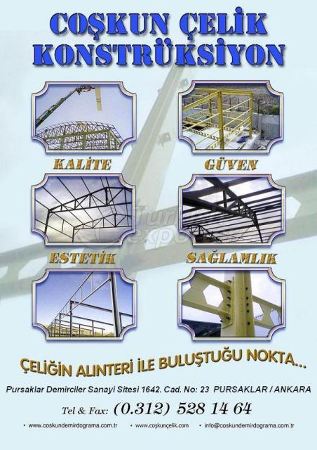 Çelik çatı , Çelik yapı , Çelik konstrüksiyon - COŞKUN ÇELİK KONSTRÜKSİYON
