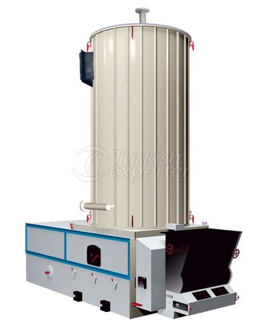 Vertical chain grate coal fired boiler