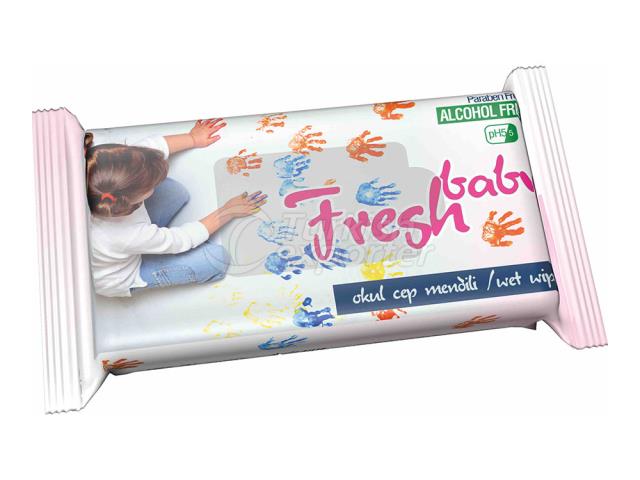 FRESH BABY CHILD POCKET WIPES PINK