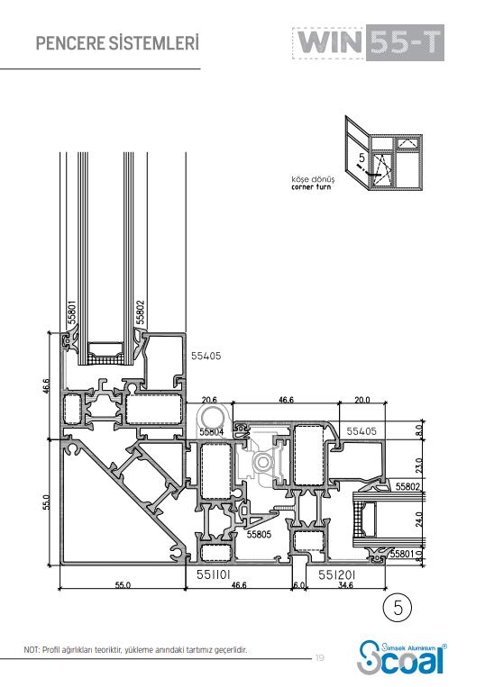 Heat Insulated Window Systems WIN 55-T