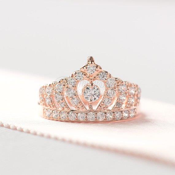 14K ROSE GOLD KING CROWN STYLE RING