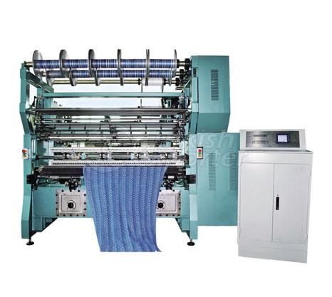 Muster press warp knitting machine