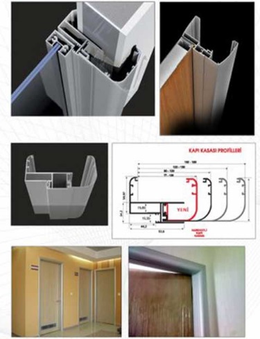 Portes à cadre en aluminium