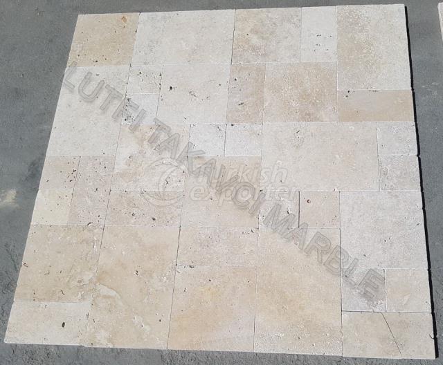 LIGHT TRAVERTINE MIX Q. PAVER 3 CM