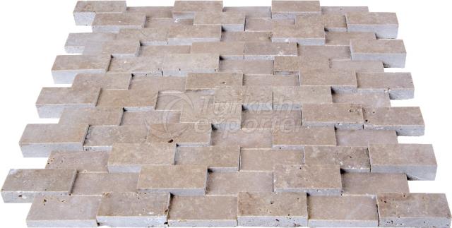 2,3x4,8 Cubic Brick Scabos Travertine