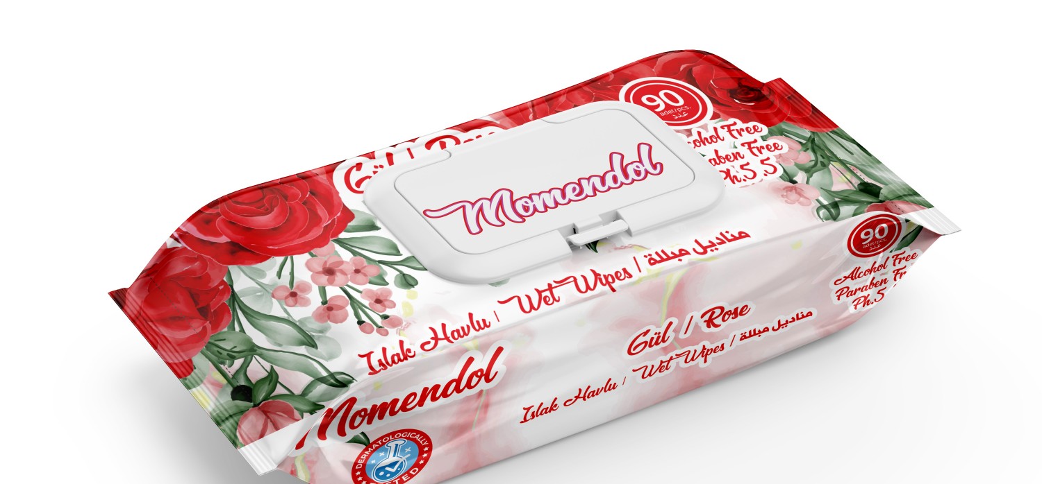 Momendol Wet Wipe Rose