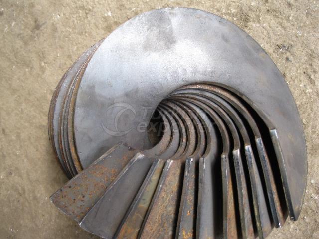 Steel and Chrome Spiral Leaf