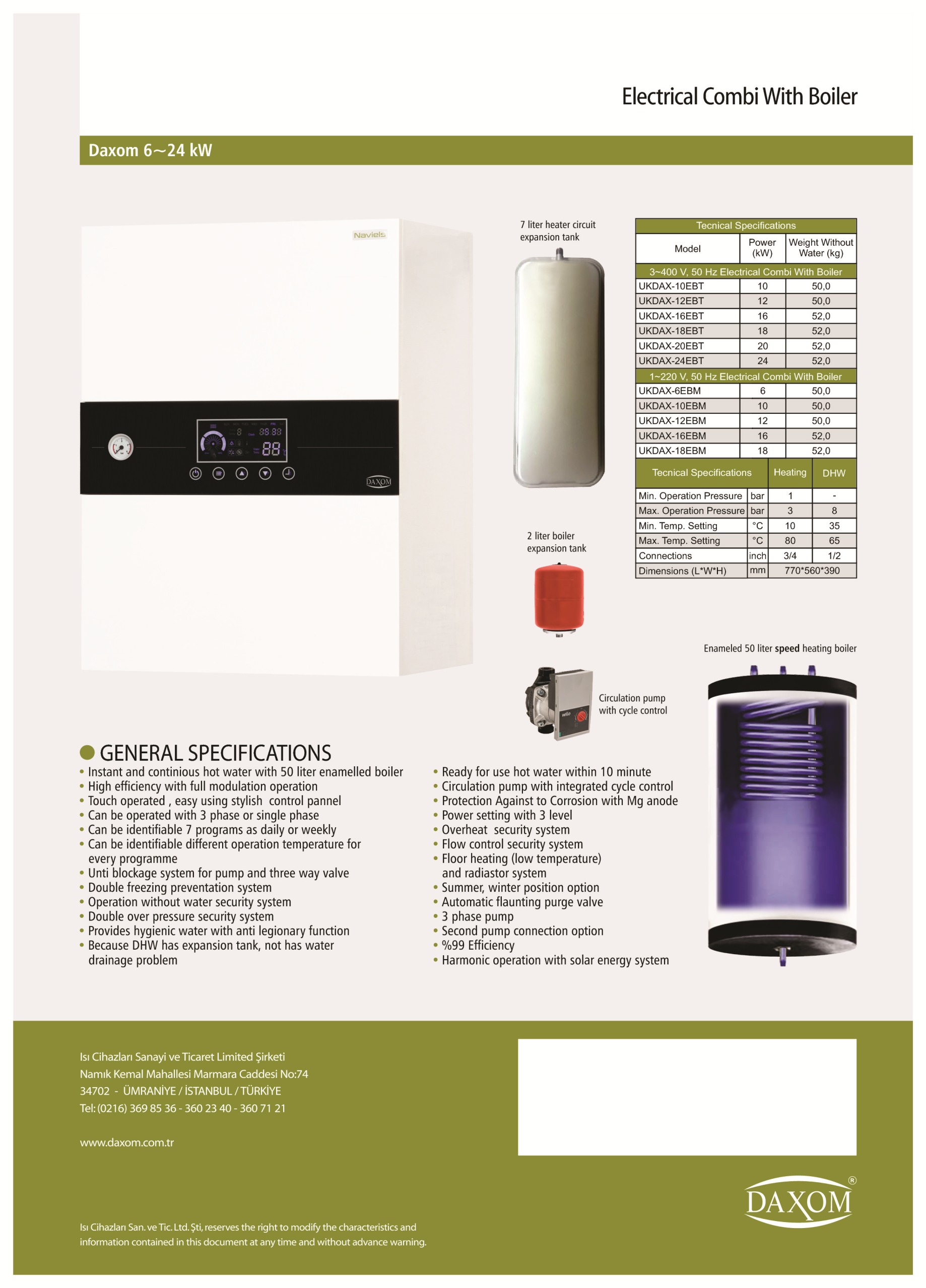 caldeiras elétricas penduradas na parede