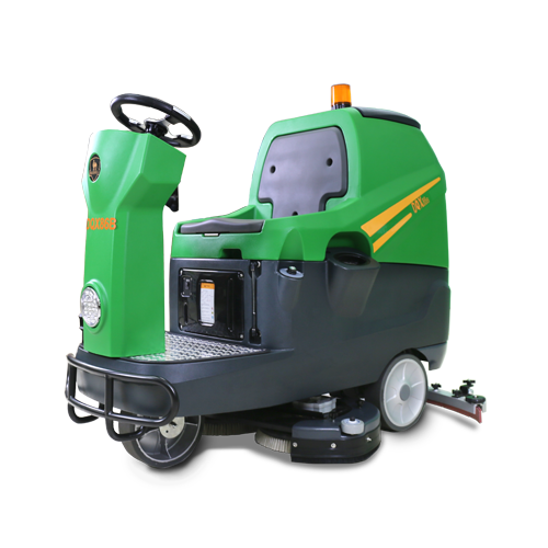 High efficiency floor scrubber