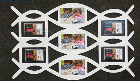 Coklu MDF Resim Cercevesi Cnc Cut Frames Small Fish