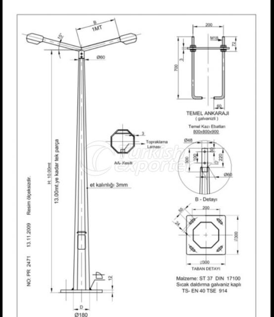 Highway Lighting Poles