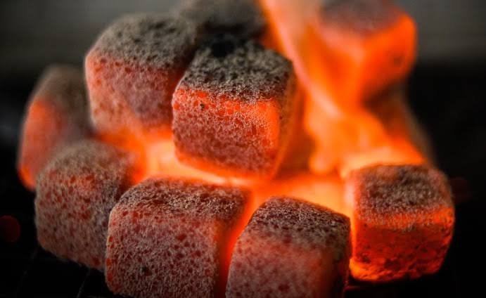 Coconut briquette charcoal