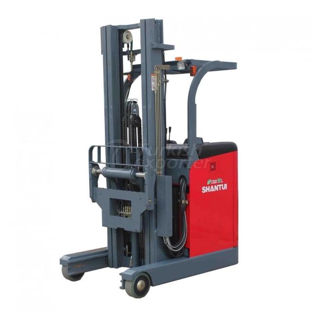 reach forklift lift truck seat down