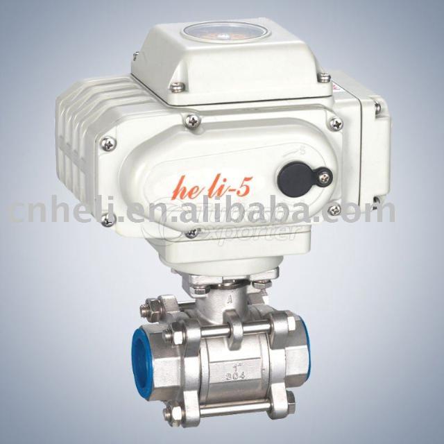 3-pc ball valve with electric actuator