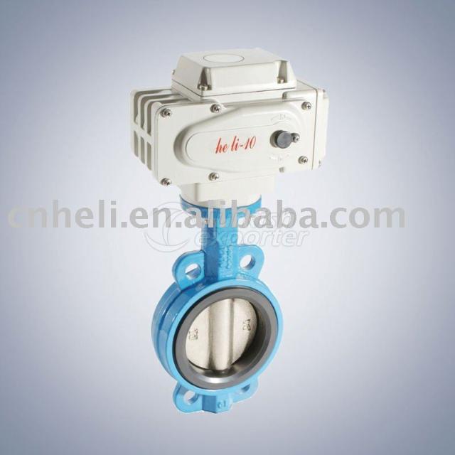 butterfly valve with electric actuator