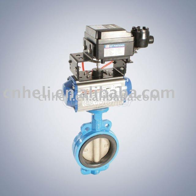 butterfly valve with pneumatic actuator