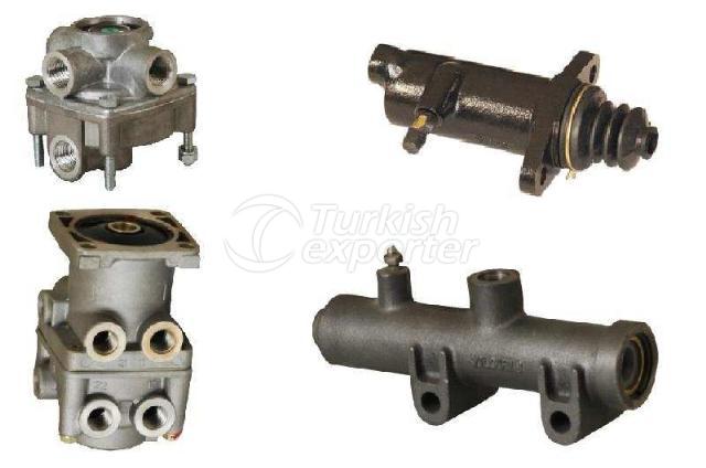 Hydraulic parts of air brake valves