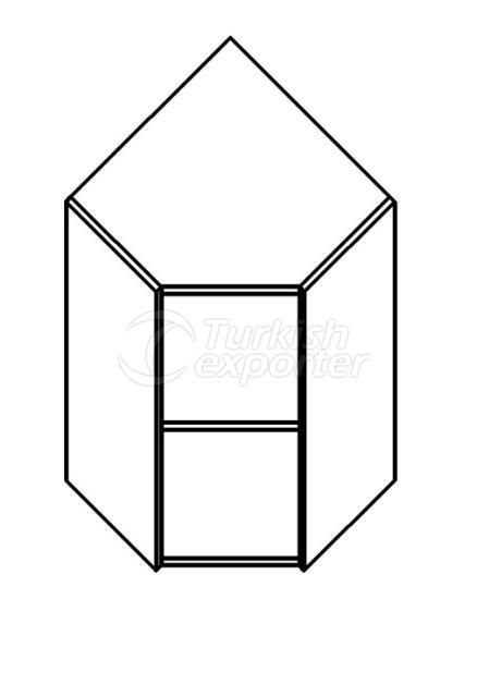 Corner Wall Kitchen Cabinet H:72