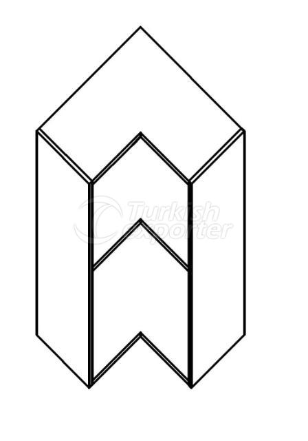 Wall Corner Kitchen Cabinet H:72