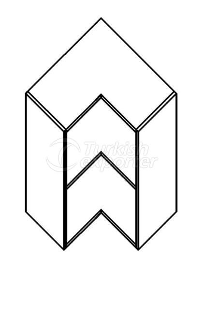 Wall Corner Kitchen Cabinet H:72