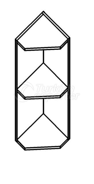 Open Wall Corner Kitchen  H:72