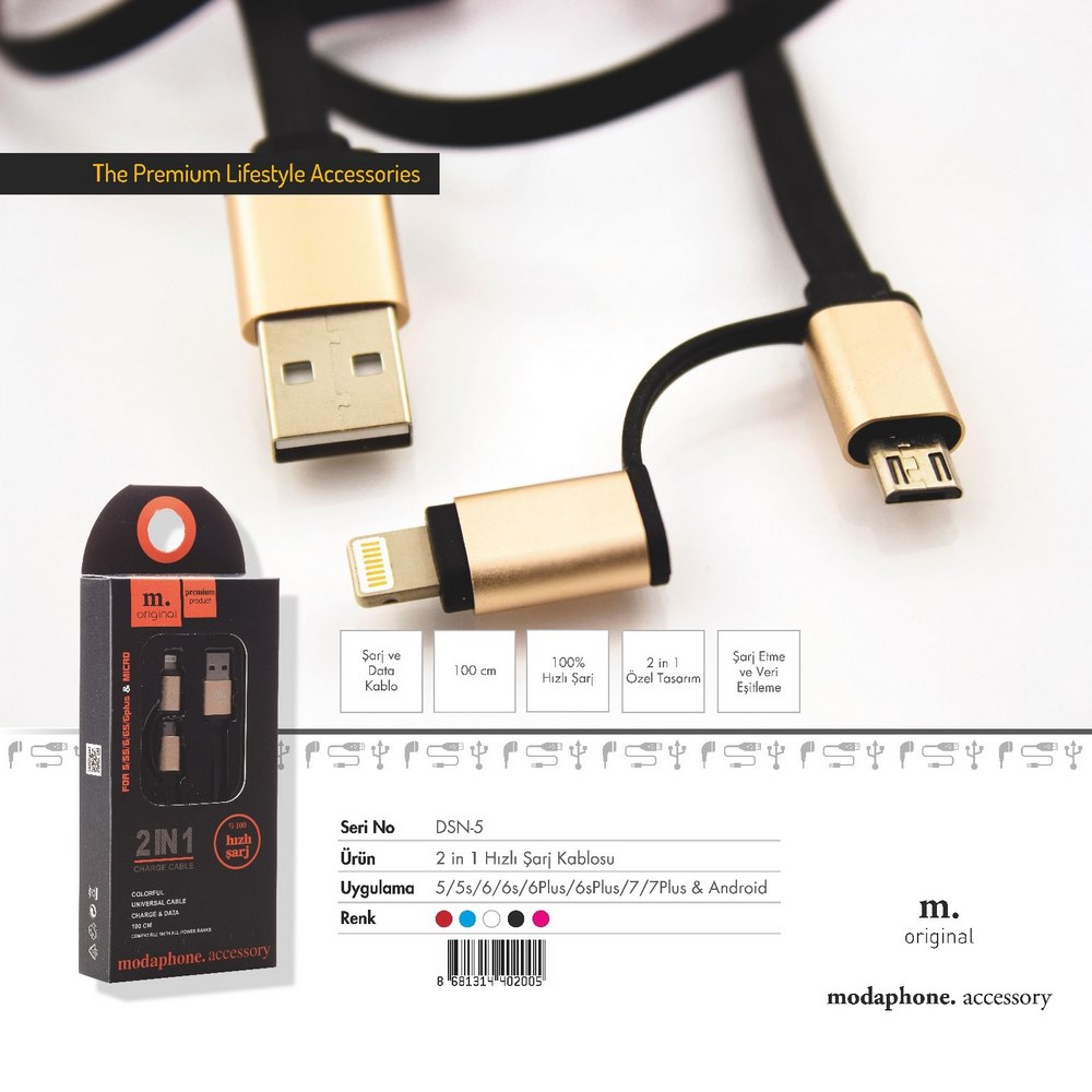 Dsn 5 2 in 1 Fast Charger Cable