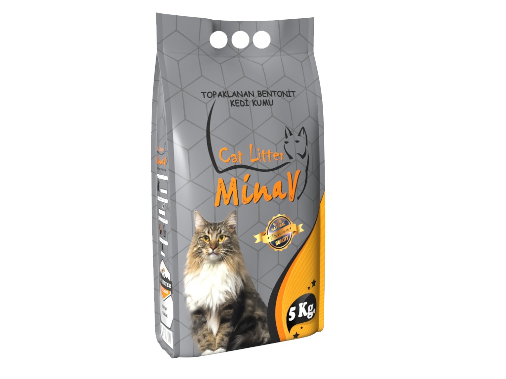 Litière pour chat parfumée à l'orange