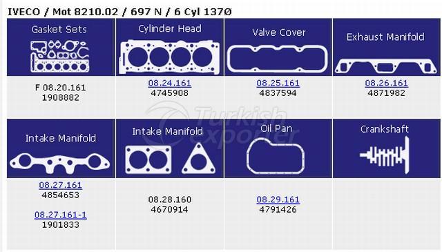 IVECO - Mot 8210.02 - 697 N - 6 Cyl 137Ø Gasket