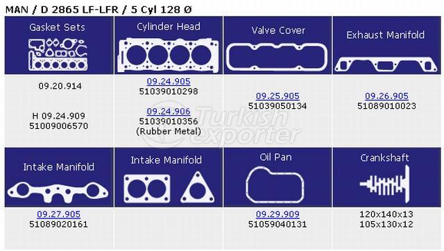 MAN - D 2865 LF-LFR - 5 Cyl 128 Ø Gasket