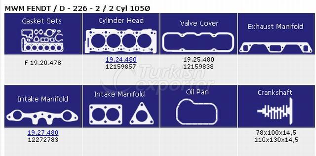 MWM Fendt D - 226 - 2 - 2 Cyl 105 Ø Gasket