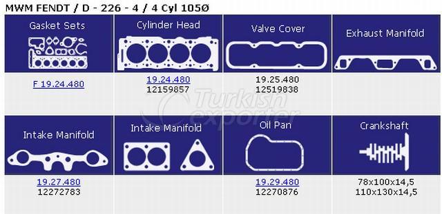 MWM Fendt D - 226 - 4 - 4 Cyl 105 Ø Gasket