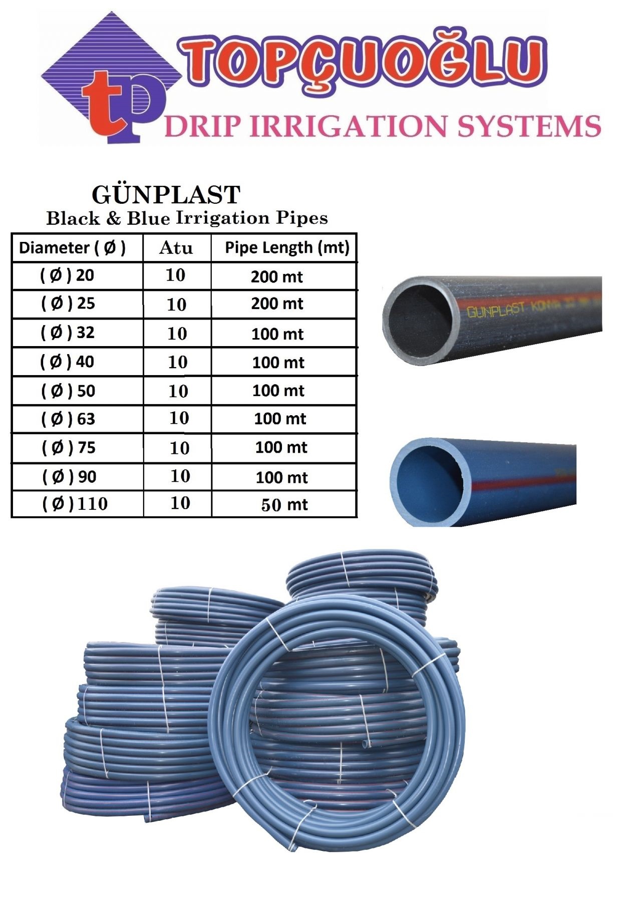 Black-Blue Irrigaton Pipe