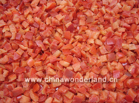 Frozen red capsicum diced 