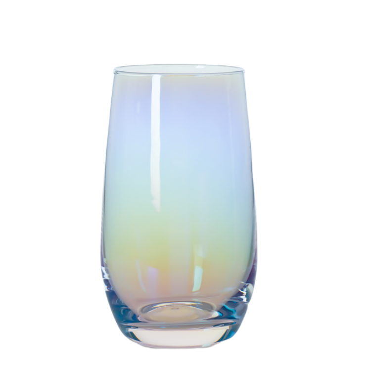  Glass Tumbler Colored Stemless Wine Glass