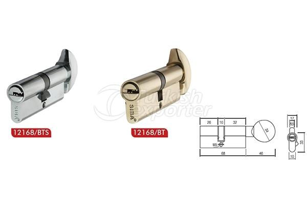 Brass Computer Key Cylinders 68mm