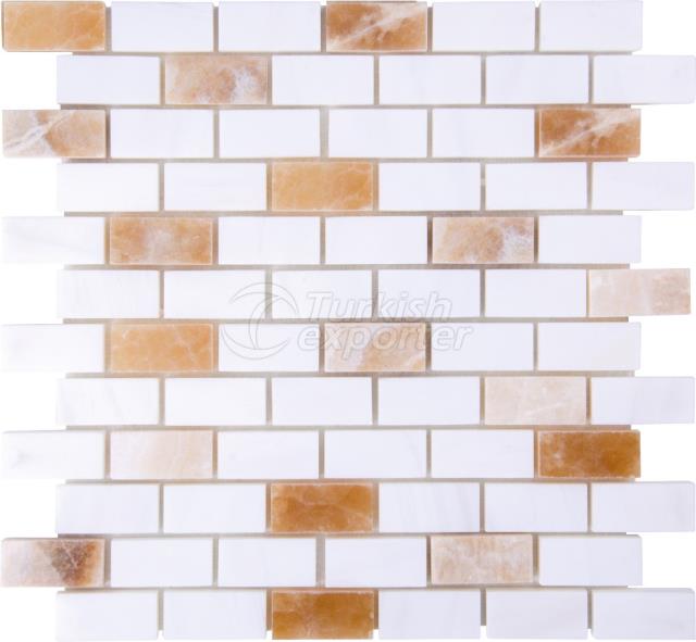 2,3x4,8 Dolamite Onyx Brick Mosaic