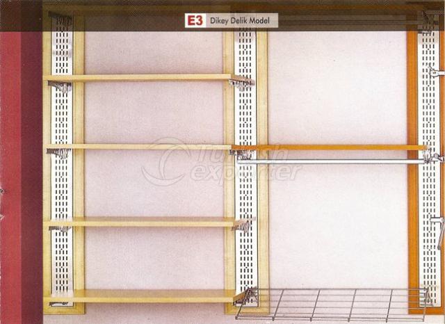 Raflar Dikey Delik Model