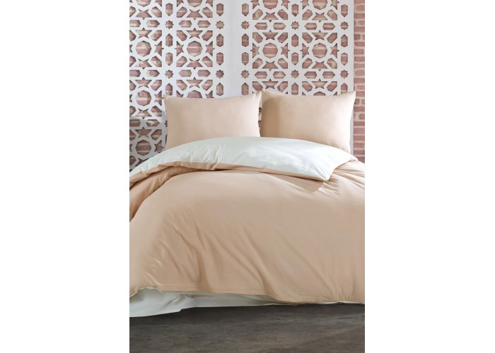 White Beige Double Bedlinen 1824