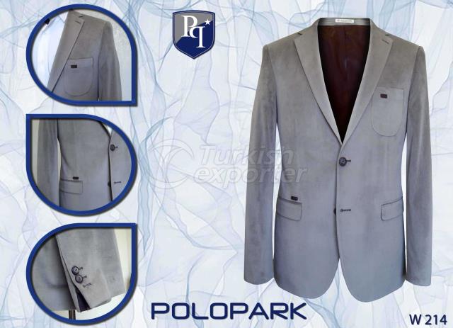 Gray Suede Jacket Two Button