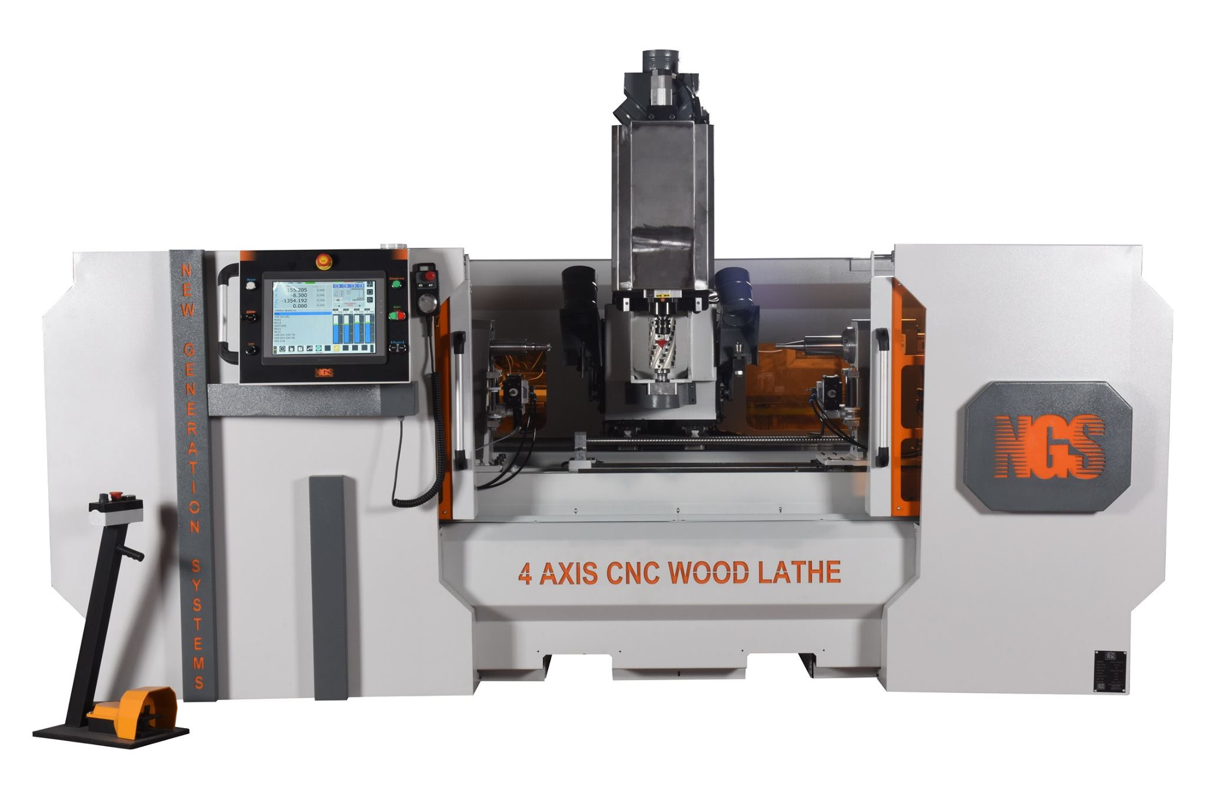 4 AXIS CNC WOOD LATHE MACHINE