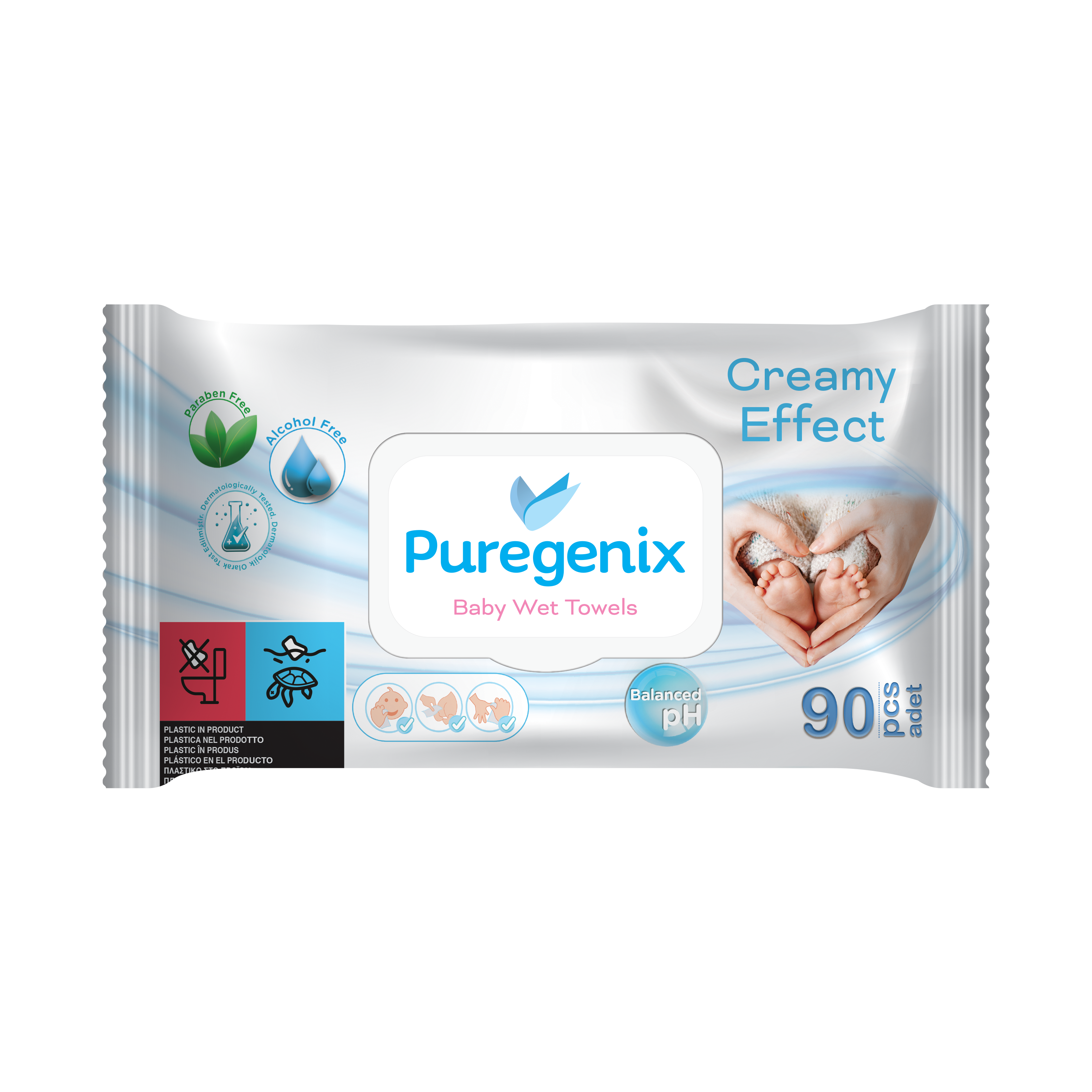 TOALLITAS HÚMEDAS PUREGENIX BEBE EFECTO CREMOSO