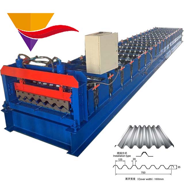 750 Trapezoidal Sheet Roll Forming Machine