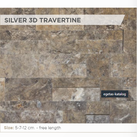 Travertine - Silver 3D