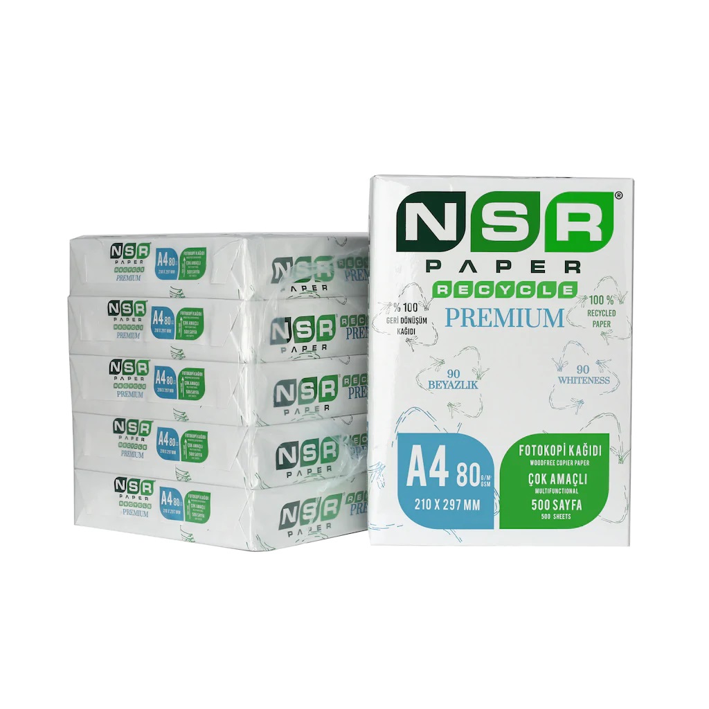 NSR PAPER RECYCLE PREMIUM ISO 90/CIE 135 WHITENESS 80 GSM 