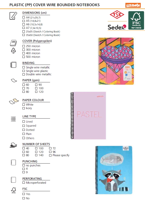 Plastik Kapak Defter