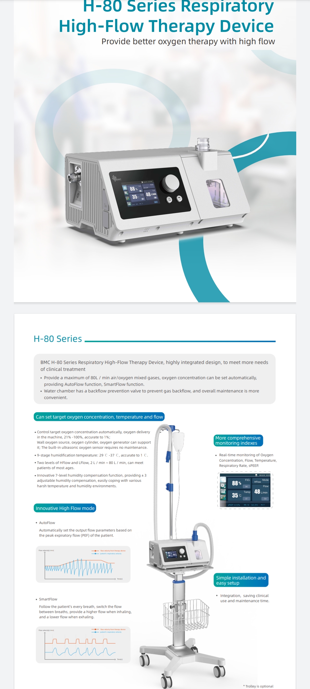 High Flow Nasal cannula humidifier machine 