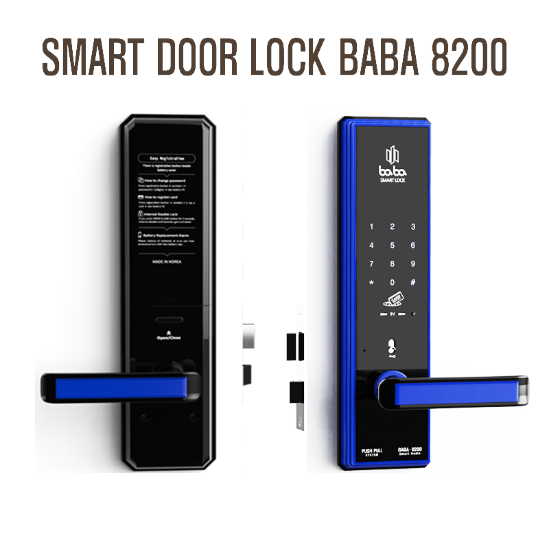 Electronic smart door lock BABA 8200 swipe card door lock knob